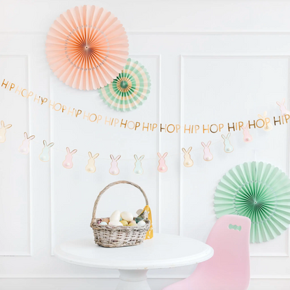 Pastel Bunny Hip Hop Pom Pom Banner