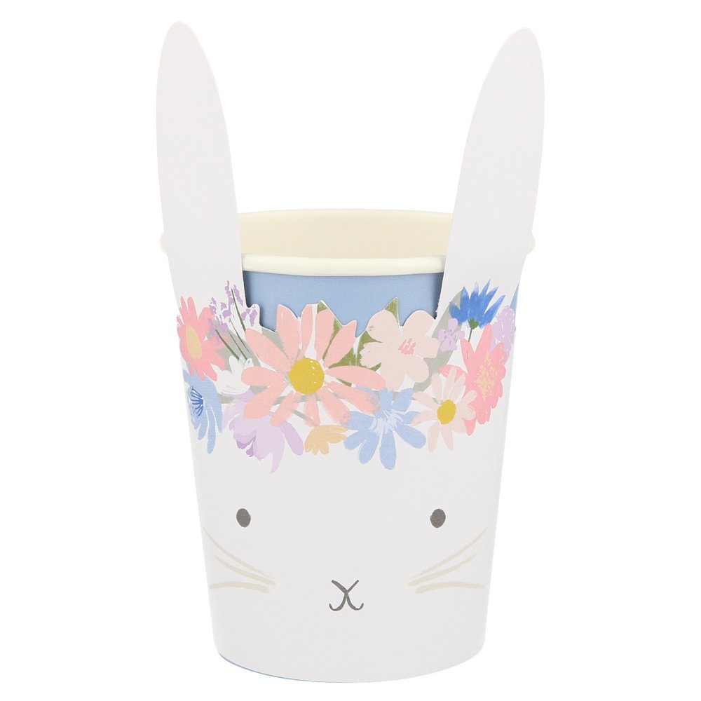 Spring Floral Bunny Cups (set of 8)