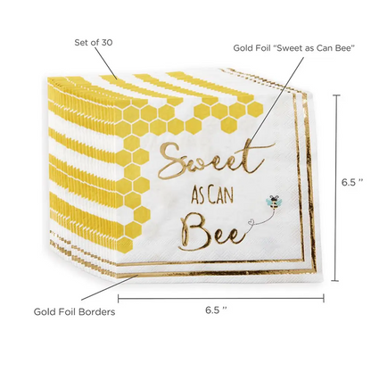 Sweet as Can Bee Paper Lunch Napkins - 30pk