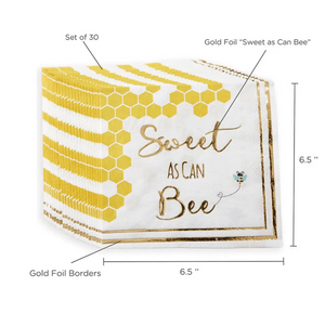Sweet as Can Bee Lunch Napkins (Set of 30)