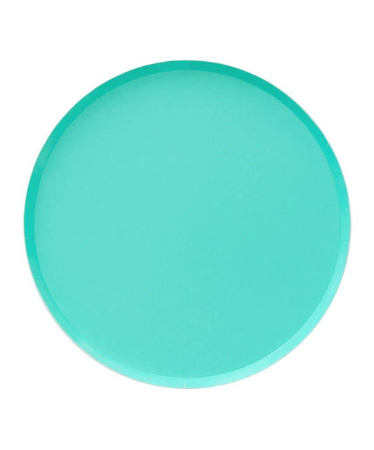 Teal Round 9" Paper Party Plates - 8pk