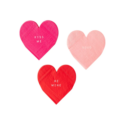 Conversation Heart Paper Napkin Set - 24pk