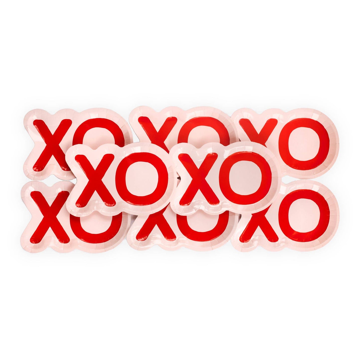 XOXO Shaped Paper Plates - 8pk