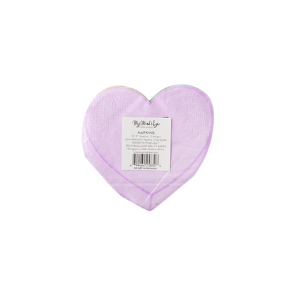 Pastel Candy Conversation Heart Paper Napkin Set - 18pk