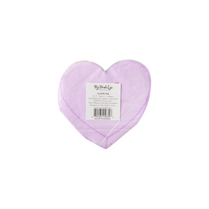 Shaped Candy Conversation Heart Paper Napkin Set - Pastel