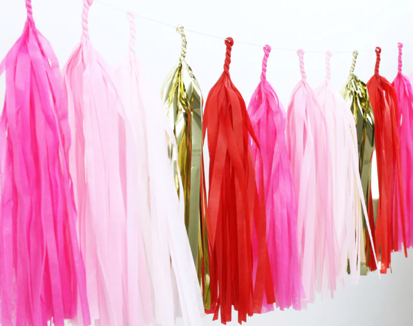 Red, Pink & Gold (Valentine's) Tassel Garland Kit