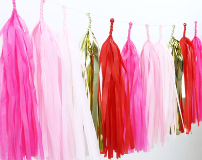 Red, Pink & Gold (Valentine's) Tassel Garland Kit