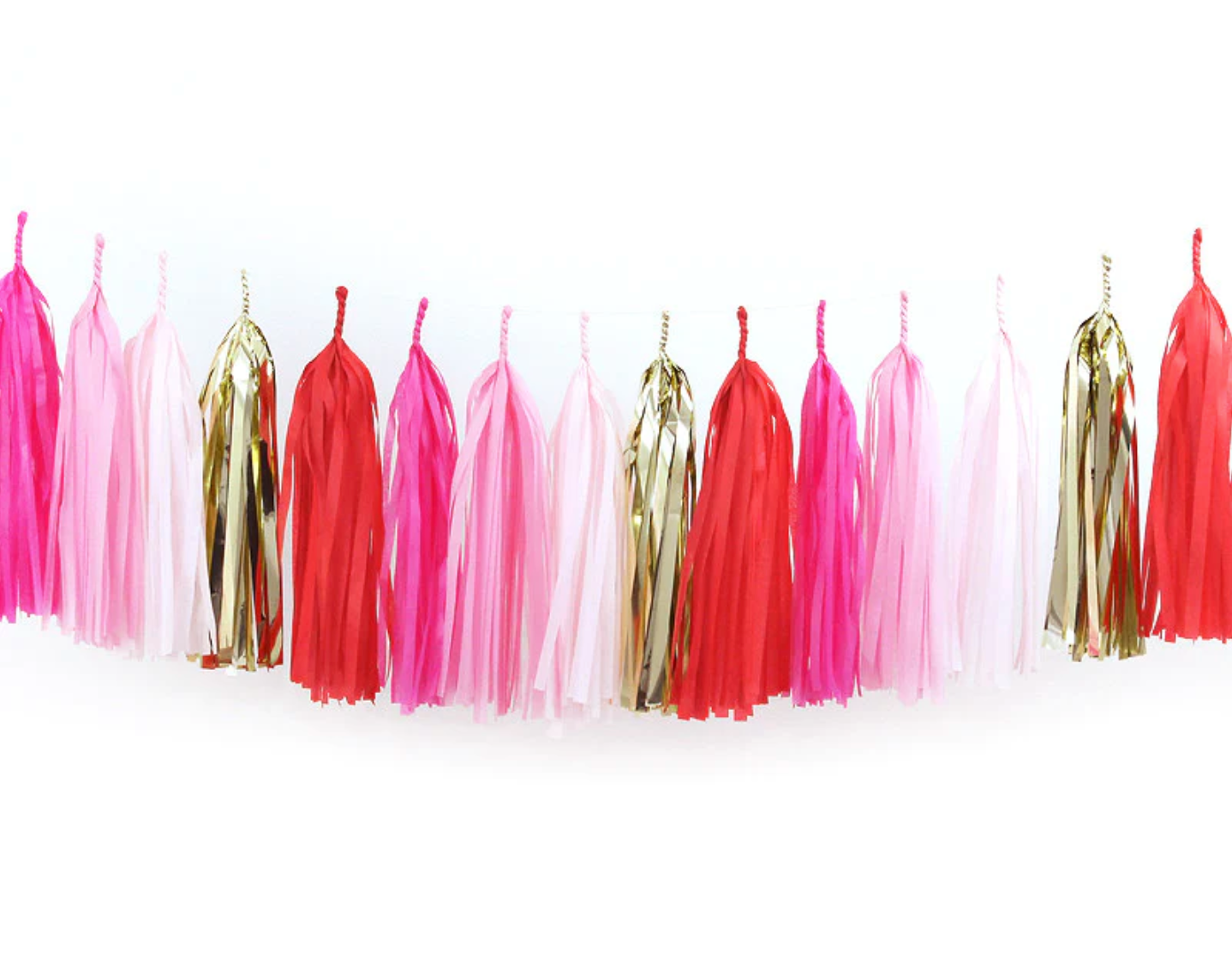 Red, Pink & Gold (Valentine's) Tassel Garland Kit