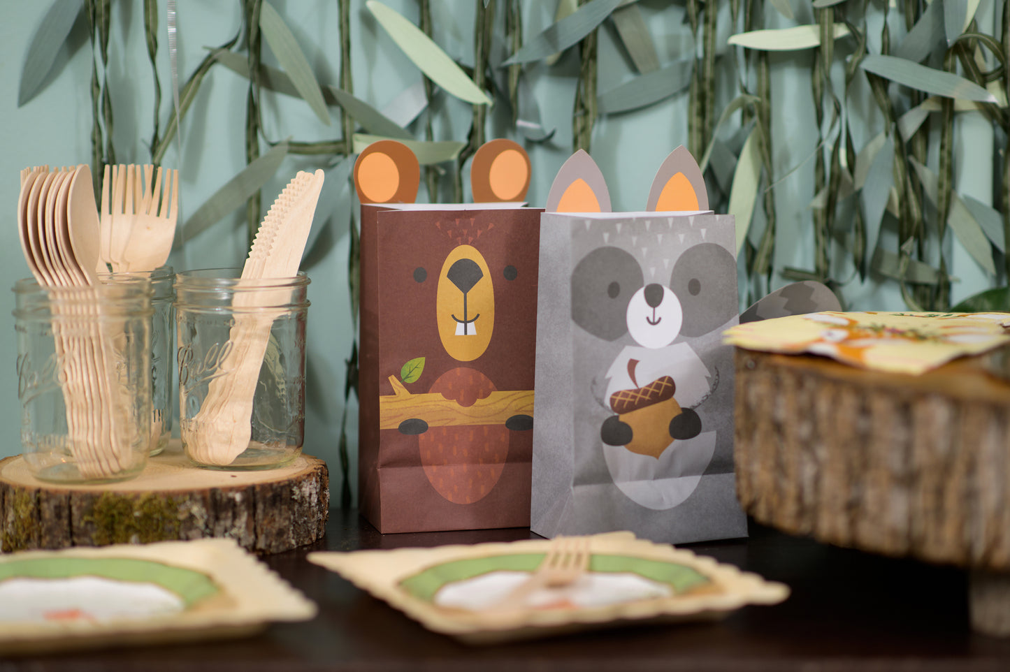 Woodland Animal Assorted Paper Treat Bags - 8pk