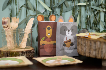 Woodland Animal Assorted Paper Treat Bags - 8pk
