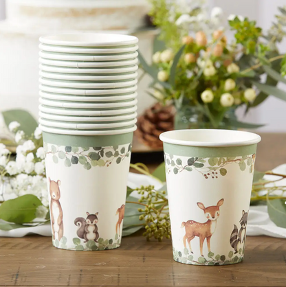 Woodland Animal 8 oz. Paper Cups - 16pk