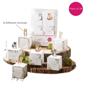 Woodland Animal Baby Shower Favor Boxes (Set of 24)