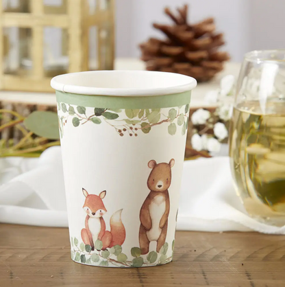 Woodland Animal 8 oz. Paper Cups - 16pk