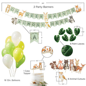 Woodland Animal Baby Shower 33-Piece Party Décor Kit