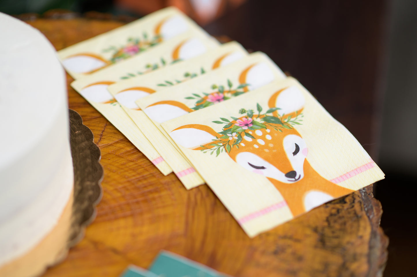 Woodland Deer Beverage Napkins - 16pk