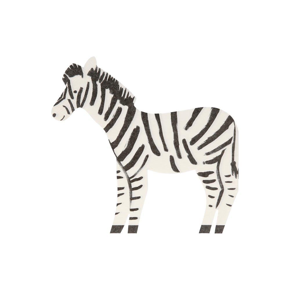Safari Zebra Die Cut Napkins - 20pk