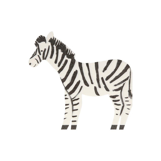 Safari Zebra Die Cut Napkins - 20pk