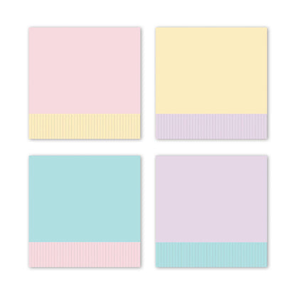 Spring Fringed Assorted Pastel Cocktail Napkins - 24pk