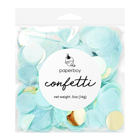 Confetti - Light Blue & Gold