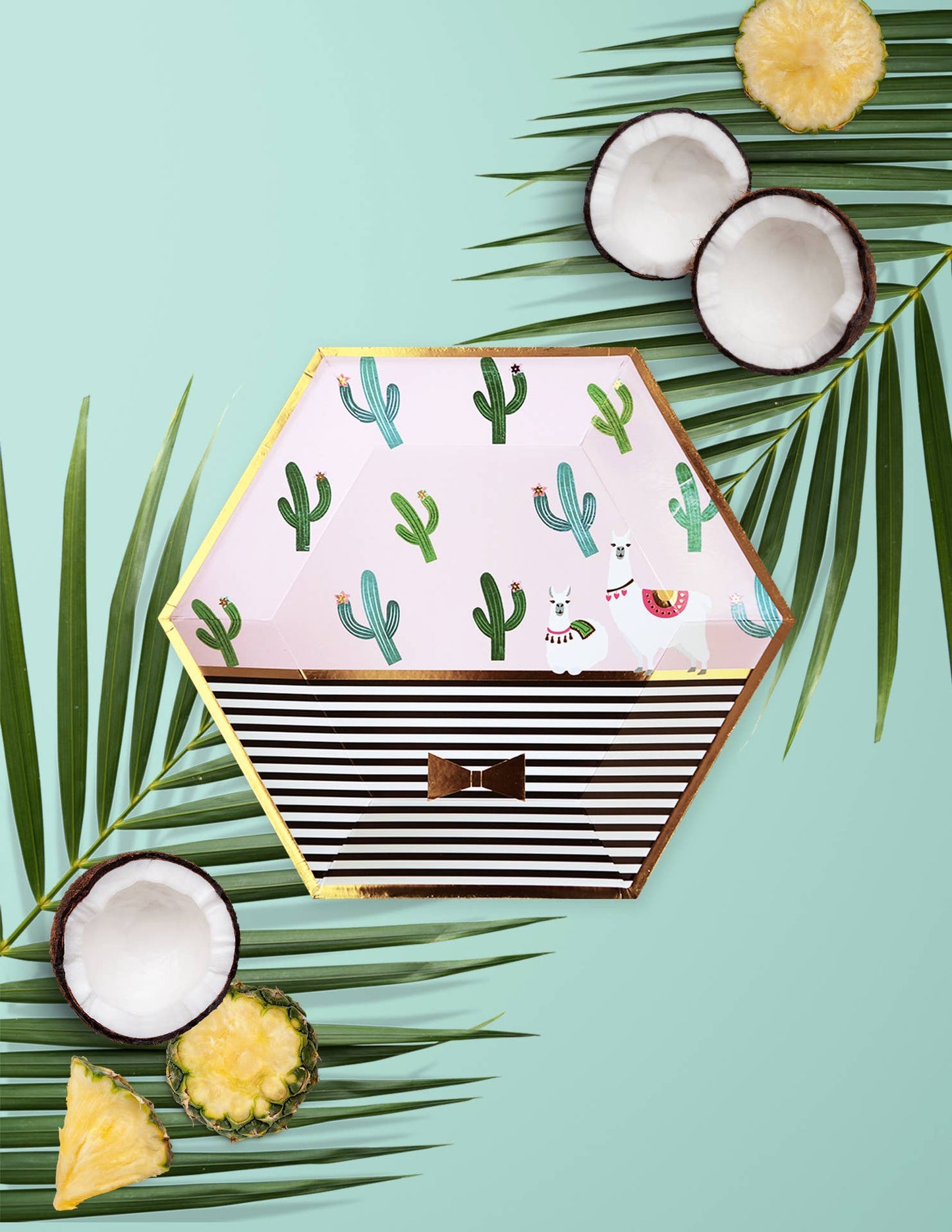 Cactus Llama Fiesta Large Party Plates - 8pk