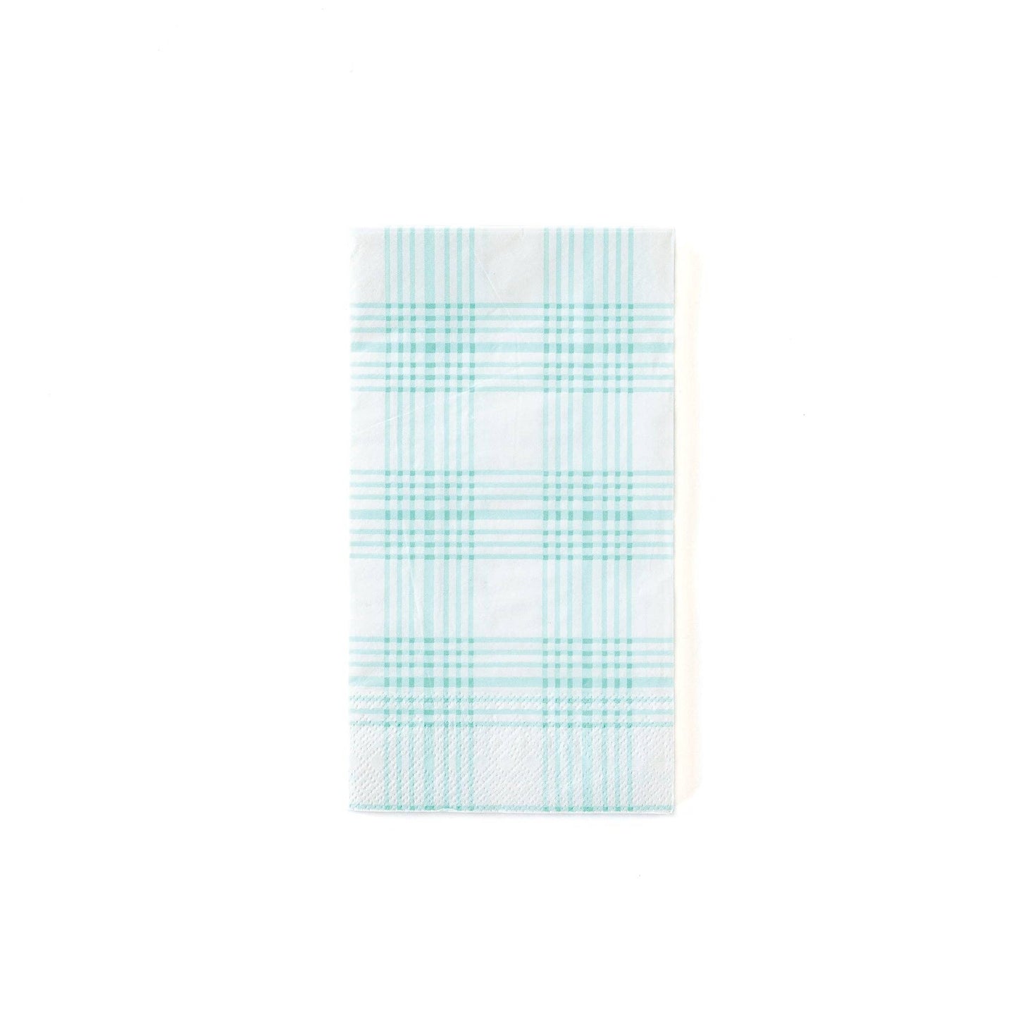 Blue Plaid Guest Towel Paper Napkins - 24pk