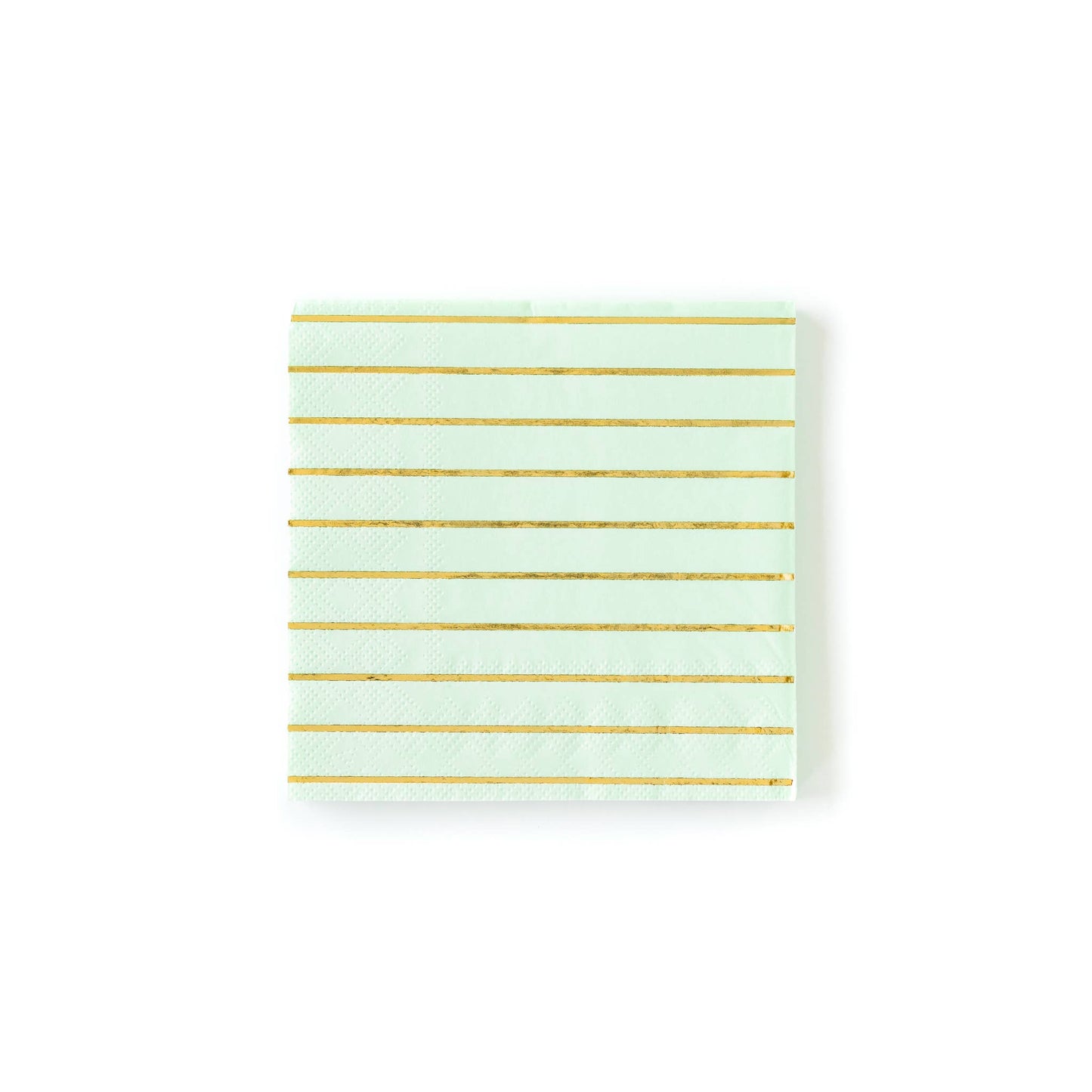 Mint Striped 5" Beverage Napkins - 18pk