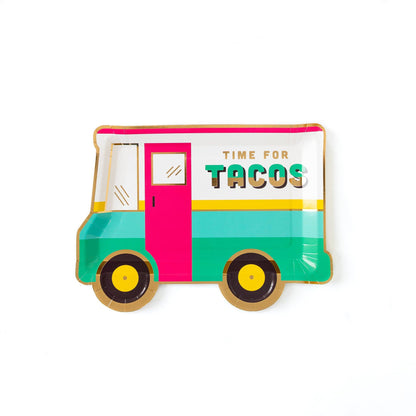 Taco Truck 9" Shaped Plates - 8pk