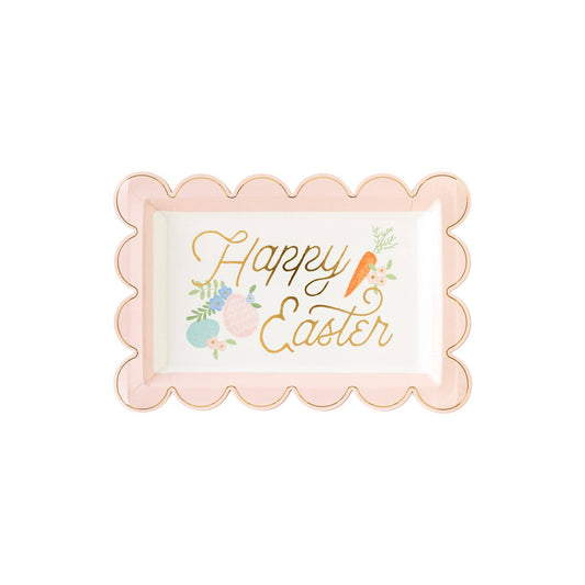 Happy Easter Scalloped Paper Plates