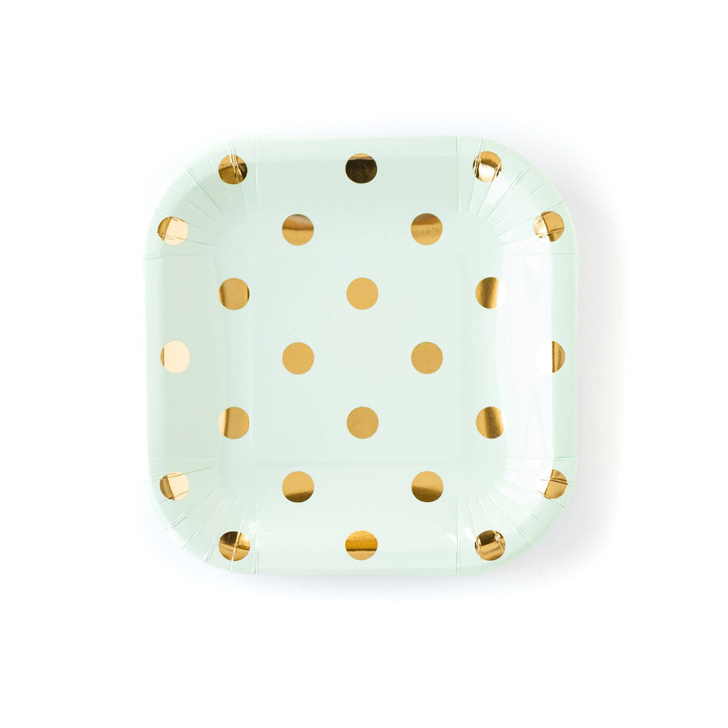 Mint Rounded Square 7" Party Plates