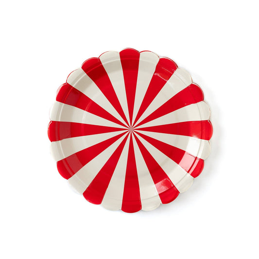 Circus Stripe 9" Paper Plates - 8pk