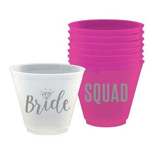 Bachelorette Party Bride Squad Plastic Cups 9oz