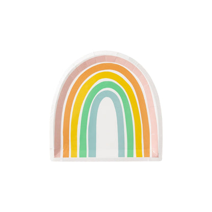 Rainbow Shaped Paper Plates - 8pk