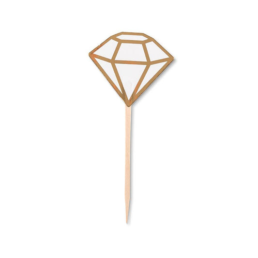 Diamond Cupcake Topper Party Picks