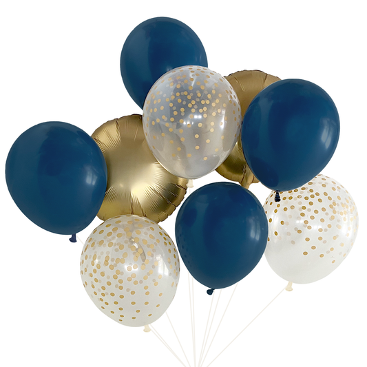 Navy & Gold Balloon Bouquet