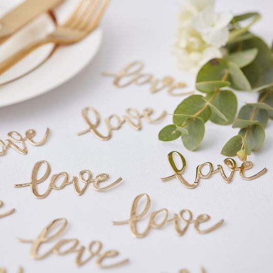 Gold Foiled Love Table Confetti