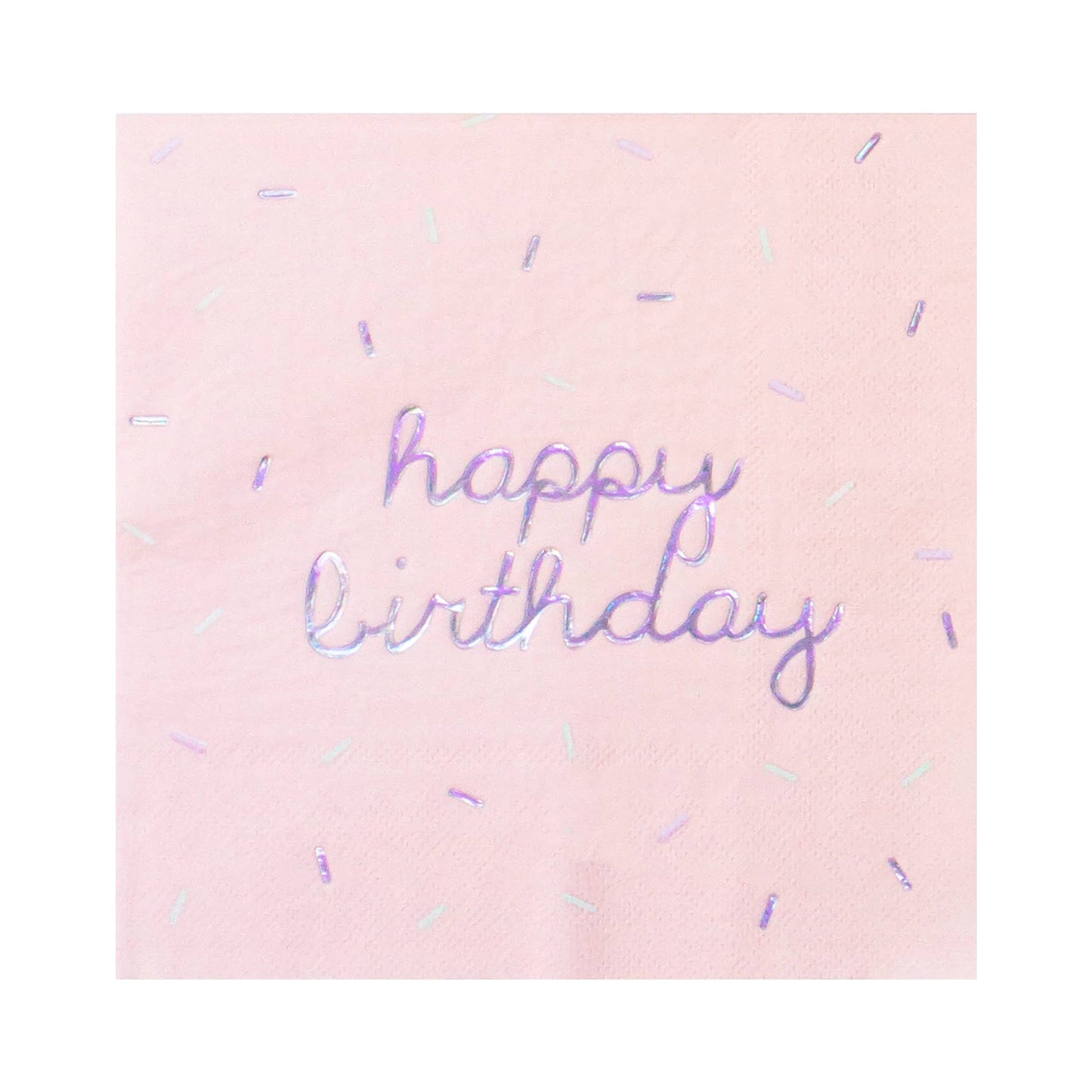 Sprinkles Assorted Pastel Happy Birthday Lunch Napkins - 24pk