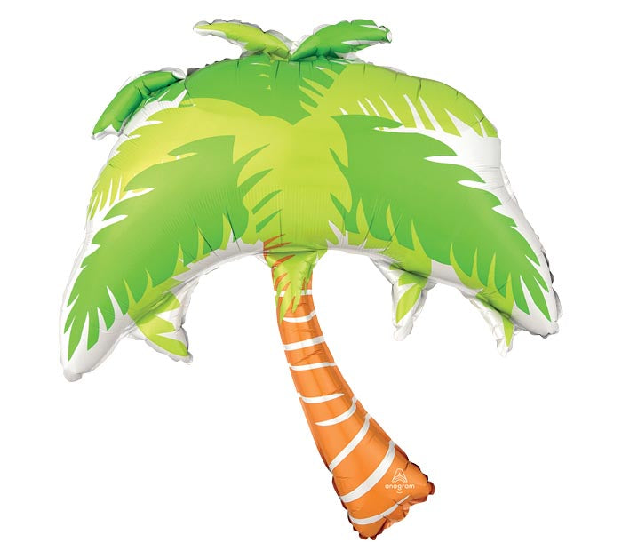 Tropical Palm Tree Shape Packaged Foil Balloon - 33"