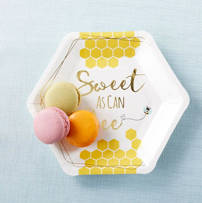 Sweet as Can Bee 7 in. Premium Paper Plates - 16pk