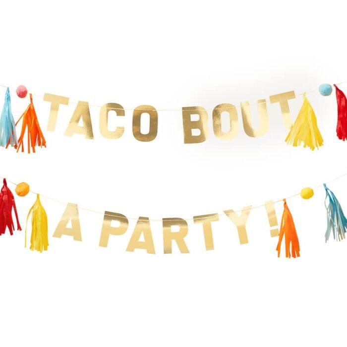 Taco Bout A Party Pompom and Tassel Banner