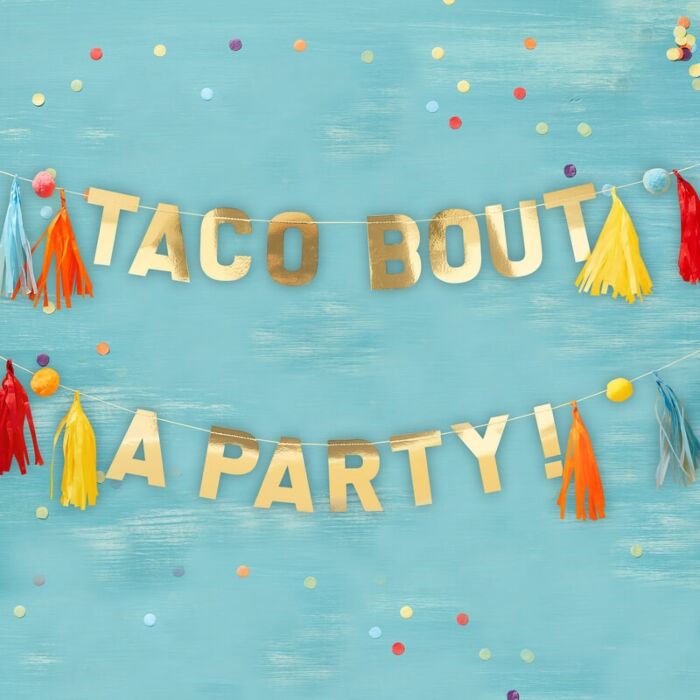 Taco Bout A Party Pompom and Tassel Banner
